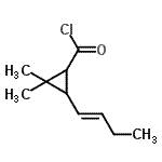 CAS#: 84393-66-8, 3-[(1E)-1-Buten-1-yl]-2,2-dimethylcyclopropanecarbonyl chloride