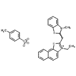 CAS 登录号：84434-30-0， 3-乙基-2-[(3-甲基-1,3-苯并噻唑-2(3H)-亚基)甲基]萘并[2,1-d][1,3]噻唑-3-鎓4-甲基苯磺酸酯