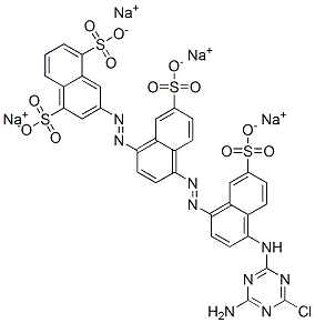 CAS#: 84434-58-2, Tetrasodium 3-[[4-[[4-[(4-Amino-6-Chloro-1,3,5-Triazin-2-Yl)Amino]-7-Sulphonato-1-Naphthyl]Azo]-7-Sulphonato-1-Naphthyl]Azo]Naphthalene-1,5-Disulphonate