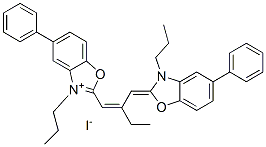 CAS 登录号：84455-39-0， 5-苯基-2-[2-[(5-苯基-3-丙基-3H-苯并恶唑-2-亚基)甲基]丁-1-烯基]-3-丙基苯并恶唑鎓碘化物