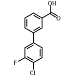 CAS 登录号：844878-88-2， 4'-氯-3'-氟-3-联苯基羧酸