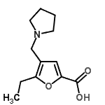 CAS#: 844882-33-3, 5-Ethyl-4-(1-pyrrolidinylmethyl)-2-furoic acid