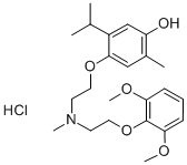 CAS#: 84541-62-8, 4-[2-[2-(2,6-Dimethoxyphenoxy)Ethyl-Methylamino]Ethoxy]-2-Methyl-5-Propan-2-Ylphenol Hydrochloride