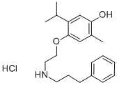 CAS#: 84541-80-0, 2-Methyl-4-[2-(3-Phenylpropylamino)Ethoxy]-5-Propan-2-Ylphenol Hydrochloride