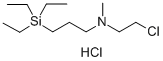 CAS 登录号：84584-74-7， N-(2-氯乙基)-N-甲基-3-(三乙基硅烷基)-1-丙胺盐酸盐