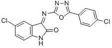 CAS#: 84640-87-9, 5-Chloro-3-(5-(P-Chlorophenyl)-1,3,4-Oxadiazol-2-Ylimino)-2-Indolinone