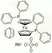 CAS 登录号：84680-96-6， (双环[2.2.1]庚-2,5-二烯)[1,1'-二(二苯基膦基)-二茂铁]铑(I)高氯酸盐