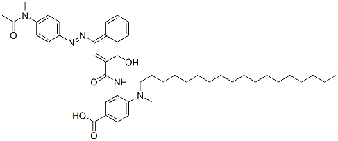 CAS#: 84696-87-7, 3-[[[4-[[4-(Acetylmethylamino)Phenyl]Azo]-1-Hydroxy-2-Naphthyl]Carbonyl]Amino]-4-(Methyloctadecylamino)Benzoic Acid