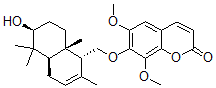 CAS#: 84710-32-7, 7-[[(1R)-(1,4,4aa,5,6,7,8,8a-Octahydro-6b-Hydroxy-2,5,5,8ab-Tetramethylnaphthalen)-1a-Yl]Methoxy]-6,8-Dimethoxy-2H-1-Benzopyran-2-One