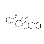 CAS#: 84712-65-2, 2-[5-(5-Chloro-1,3-dimethyl-1,3-dihydro-2H-benzimidazol-2-ylidene)-4-oxo-2-thioxo-1,3-thiazolidin-3-yl]-3-phenylpropanoic acid