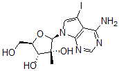 CAS#: 847551-49-9, 5-Iodo-7-(2-C-Methyl-beta-D-Ribofuranosyl)-7H-Pyrrolo[2,3-d]Pyrimidin-4-Amine