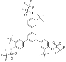 CAS 登录号：847925-63-7， 1,3,5-三[4-(三氟甲烷磺酰基氧基)-3-(三甲基硅烷基)苯基]苯