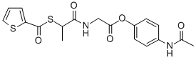 CAS#: 84856-27-9, N-(1-Oxo-2-((2-Thienylcarbonyl)Thio)Propyl)-Glycine 4-(Acetylamino)Phenyl Ester