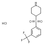 CAS#: 849035-98-9, 4-{[3-(Trifluoromethyl)phenyl]sulfonyl}piperidine hydrochloride (1:1)