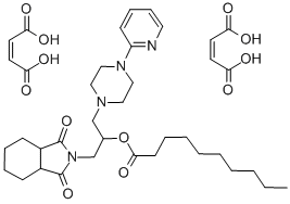 CAS#: 84916-57-4, Decanoic Acid, 1-((Octahydro-1,3-Dioxo-2H-Isoindol-2-Yl)Methyl)-2-(4-( 2-Pyridinyl)-1-Piperazinyl)Ethyl Ester, (Z)-2-Butenedioate (1:2)