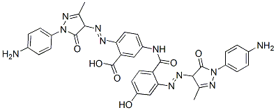 CAS#: 84963-13-3, 2-[[1-(4-Aminophenyl)-4,5-Dihydro-3-Methyl-5-Oxo-1H-Pyrazol-4-Yl]Azo]-5-[[2-[[1-(4-Aminophenyl)-4,5-Dihydro-3-Methyl-5-Oxo-1H-Pyrazol-4-Yl]Azo]-4-Hydroxybenzoyl]Amino]Benzoic Acid