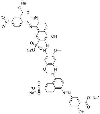 CAS#: 84963-16-6, Sodium 2-[[2-Amino-6-[[4-[[4-[(3-Carboxy-4-Hydroxyphenyl)Azo]-7-Sulpho-1-Naphthyl]Azo]-2,5-Dimethoxyphenyl]Azo]-5-Hydroxy-7-Sulpho-1-Naphthyl]Azo]-5-Nitrobenzoate