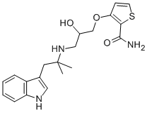 CAS#: 85032-56-0, 3-(2-Hydroxy-3-((2-(1H-Indol-3-Yl)-1,1-Dimethylethyl)Amino)Propoxy)-2-Thiophenecarboxamide