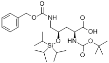 CAS 登录号：850996-84-8， (2S,4R)-5-苄基氧基羰基氨基-2-叔丁氧羰基氨基-4-三异丙基硅烷基氧基-戊酸