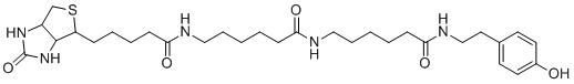 CAS#: 851113-28-5, N-(4-Hydroxyphenethyl)-6-(6-(5-((3aS,4S,6aR)-2-oxohexahydro-1H-thieno[3,4-d]imidazol-4-yl)pentanamido)hexanamido)hexanamide