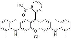 CAS 登录号：85117-96-0， 9-(2-羧基苯基)-3,6-二[(2,6-二甲基苯基)氨基]-呫吨鎓氯化物(1:1)