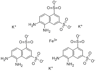 CAS#: 85187-44-6, Ferric tripotassium 5,6-diaminonaphthalene-1,3-disulfonate