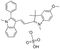 CAS#: 85283-78-9, 5-Methoxy-1,3,3-Trimethyl-2-[2-(1-Methyl-2-Phenyl-1H-Indol-3-Yl)Vinyl]-3H-Indolium Hydrogen Sulphate