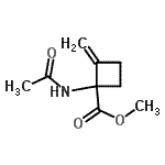 CAS 登录号：853305-15-4， 甲基1-乙酰氨基-2-亚甲基环丁烷羧酸酯