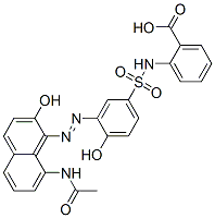 CAS#: 85455-36-3, 2-[[[3-[[8-Acetamido-2-Hydroxy-1-Naphthyl]Azo]-4-Hydroxyphenyl]Sulphonyl]Amino]Benzoic Acid
