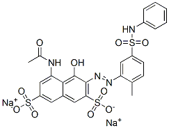 CAS 登录号：85455-41-0， 5-(乙酰氨基)-4-羟基-3-[[2-甲基-5-[(苯基氨基)磺酰基]苯基]偶氮]萘-2,7-二磺酸二钠