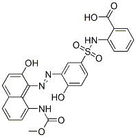 CAS#: 85480-80-4, 2-[[[4-Hydroxy-3-[[2-Hydroxy-8-[(Methoxycarbonyl)Amino]-1-Naphthyl]Azo]Phenyl]Sulphonyl]Amino]Benzoic Acid