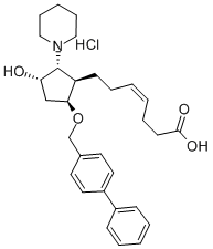 CAS#: 85505-64-2, (4Z)-7-[(1R,2R,3S,5S)-5-([1,1'-Biphenyl]-4-Ylmethoxy)-3-Hydroxy-2-(1-Piperidinyl)Cyclopentyl]-4-Heptenoic Acid Hydrochloride