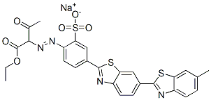 CAS#: 85586-71-6, 2-[2-[4-(6-Methyl[2,6'-Bibenzothiazol]-2'-Yl)-2-Sulfophenyl]Diazenyl]-3-Oxo-Butanoic Acid 1-Ethyl Ester Sodium Salt (1:1)
