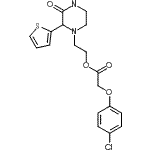 CAS 登录号：85607-45-0， 2-[3-氧代-2-(2-噻吩基)-1-哌嗪基]乙基(4-氯苯氧基)乙酸酯