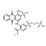 CAS#: 85631-81-8, Sodium 2-[(4-amino-9,10-dioxo-3-sulfo-9,10-dihydro-1-anthracenyl)amino]-4-{[2-(sulfooxy)ethyl]sulfonyl}benzoate