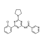 CAS#: 85633-13-2, N-[4-(2-Chlorophenyl)-6-(1-pyrrolidinyl)-1,3,5-triazin-2-yl]nicotinamide