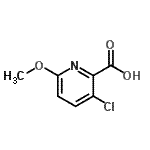 CAS#: 856836-44-7, 3-Chloro-6-methoxy-2-pyridinecarboxylic acid