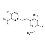 CAS#: 85720-86-1, 5-[(4-Amino-5-methoxy-2-methylphenyl)diazenyl]-2-hydroxybenzoic acid