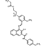 CAS#: 85750-20-5, 2-{[3-({2-Hydroxy-3-[(4-methoxyphenyl)carbamoyl]-1-naphthyl}diazenyl)-4-methoxyphenyl]sulfonyl}ethyl propionate