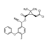 CAS#: 85782-82-7, (R)-Cyano(4-fluoro-3-phenoxyphenyl)methyl (1R,3R)-3-(2,2-dichlorovinyl)-2,2-dimethylcyclopropanecarboxylate