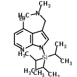 CAS#: 858116-79-7, 1-[4-Bromo-1-(triisopropylsilyl)-1H-pyrrolo[2,3-b]pyridin-3-yl]-N,N-dimethylmethanamine