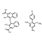 CAS#: 85819-86-9, 4,4'-Methylenebis(3-hydroxy-2-naphthoic acid) - 5-(4-chlorophenyl)-6-ethyl-2,4-pyrimidinediamine (1:1)