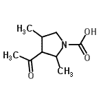 CAS#: 858273-50-4, 3-Acetyl-2,4-dimethyl-1-pyrrolidinecarboxylic acid