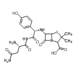 CAS 登录号：85849-50-9， 6-{[(1S)-2-(L-天冬氨酰胺酰氨基)-1-(4-羟基苯基)-2-氧代乙基]氨基}-3,3-二甲基-7-氧代-4-硫杂-1-氮杂双环[3.2.0]庚烷-2-羧酸