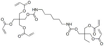 CAS 登录号：85866-01-9， 10,16-二氧代-13,13-二[[(1-氧代-2-丙烯-1-基)氧基]甲基]-11,15-二氧杂-2,9-二氮杂十八碳-17-烯酸 2,2-二[[(1-氧代-2-丙烯-1-基)氧基]甲基]丁基酯
