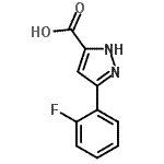 CAS#: 859155-87-6, 3-(2-Fluorophenyl)-1H-pyrazole-5-carboxylic acid