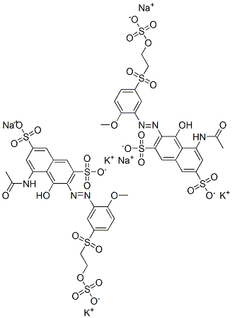 CAS#: 85940-67-6, 5-Acetamido-4-Hydroxy-3-[[2-Methoxy-5-[[2-(Sulphooxy)Ethyl]Sulphonyl]Phenyl]Azo]Naphthalene-2,7-Disulphonic Acid Potassium Sodium Salt