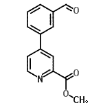 CAS 登录号：859517-98-9， 甲基4-(3-甲酰基苯基)-2-吡啶羧酸酯