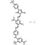 CAS#: 85959-27-9, Disodium 2-({4-[(2-amino-4-{[3-methyl-5-oxo-1-(4-sulfonatophenyl)-4,5-dihydro-1H-pyrazol-4-yl]diazenyl}-5-nitrophenyl)diazenyl]phenyl}amino)-5-nitrobenzenesulfonate