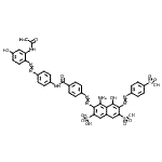 CAS#: 85959-55-3, 3-{[4-({4-[(2-Acetamido-4-hydroxyphenyl)diazenyl]phenyl}carbamoyl)phenyl]diazenyl}-4-amino-5-hydroxy-6-[(4-sulfophenyl)diazenyl]-2,7-naphthalenedisulfonic acid